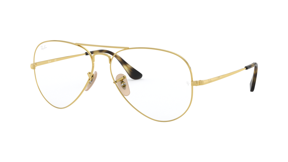 Clear and gold ray bans best sale